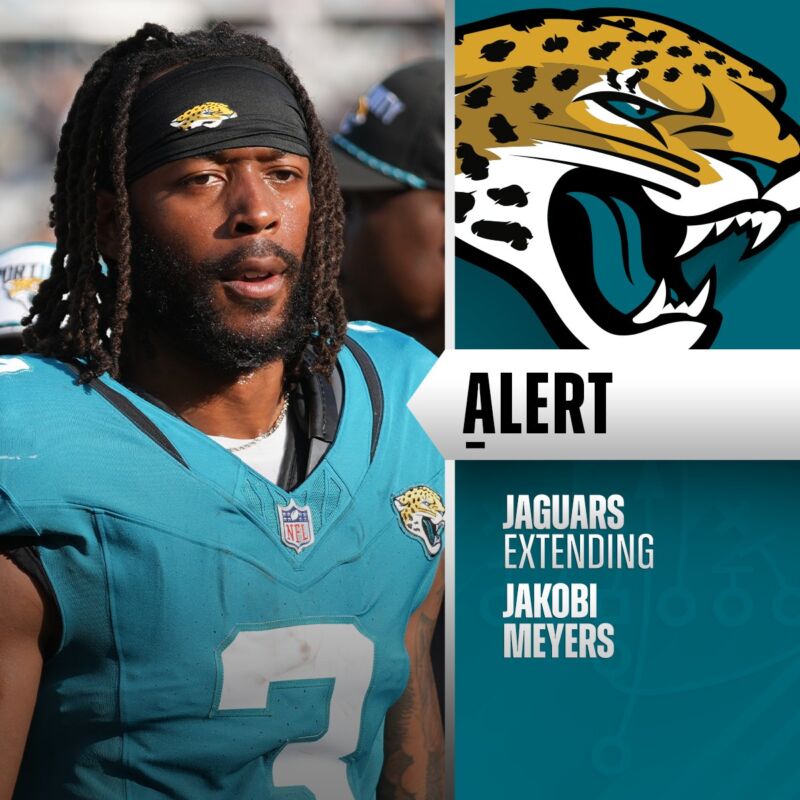 Image for the Tweet beginning: Jaguars, WR Jakobi Myers agree